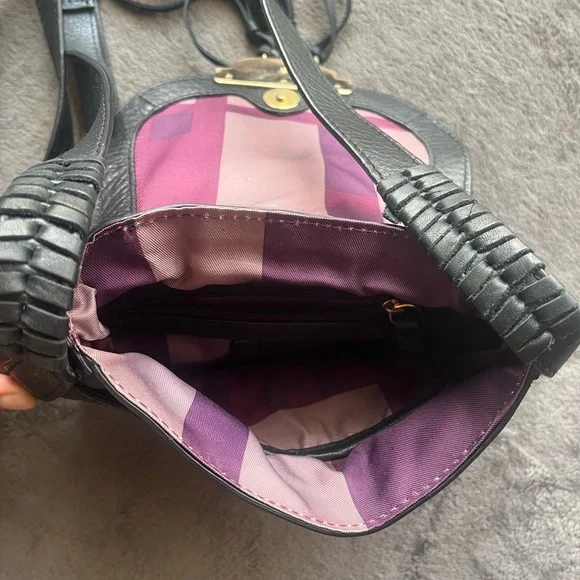 Kooba Black Leather Crossbody Bag with fringe tassel - Picture 4 of 11